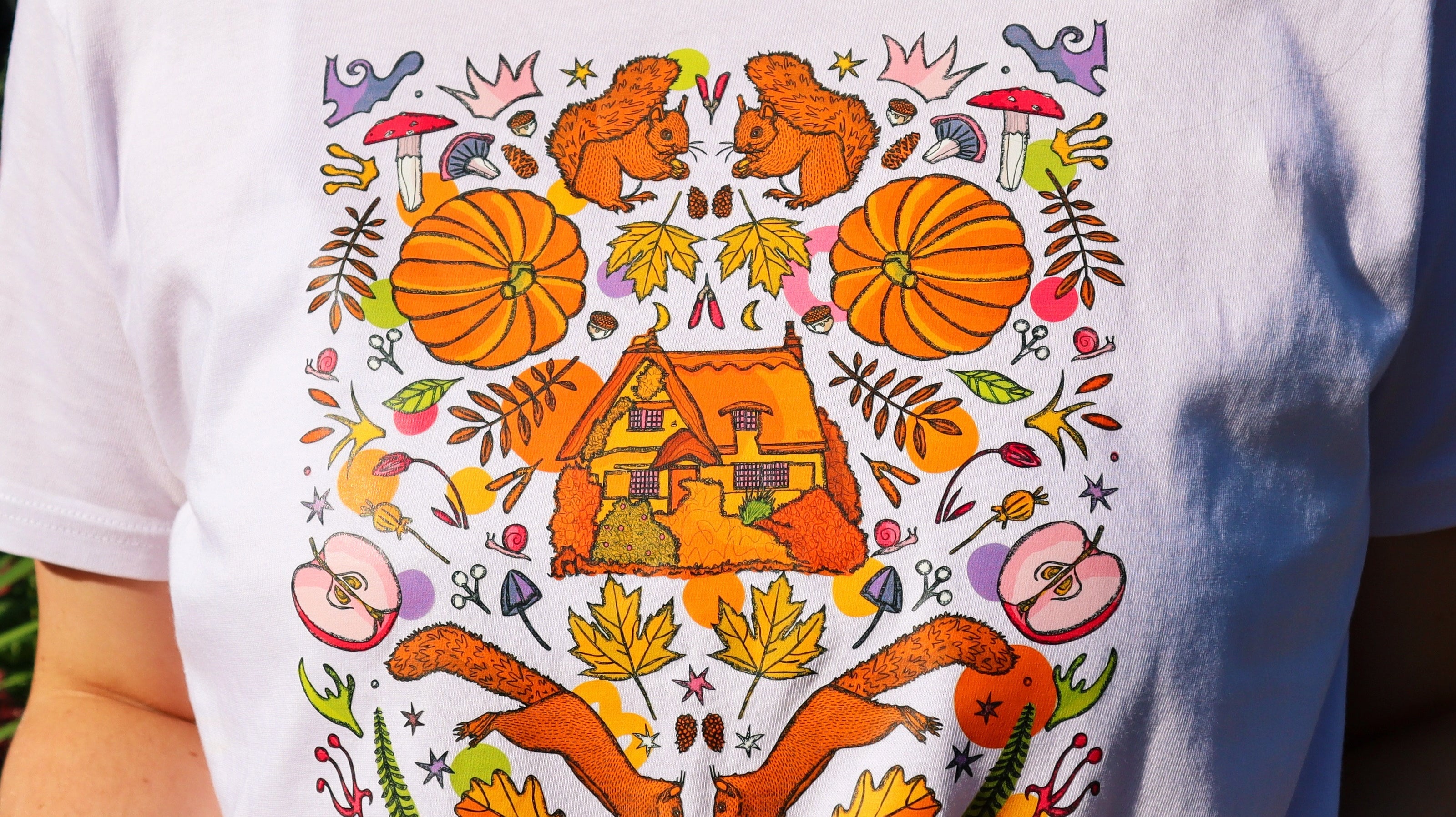 Hello Autumn: My First T-shirts, Tote Bags, & Scrunchies