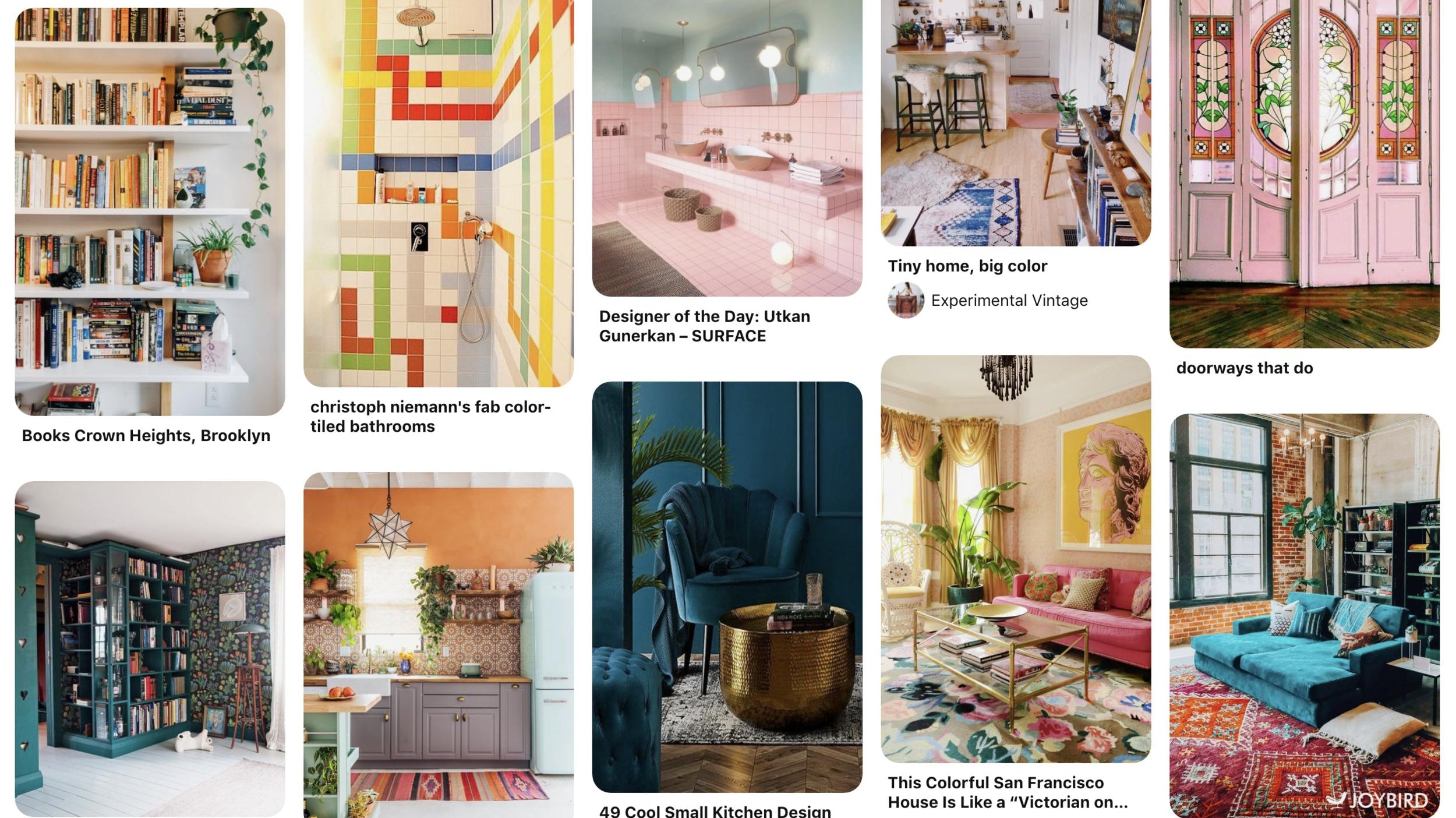 My favourite Pinterest boards for colourful home inspiration.