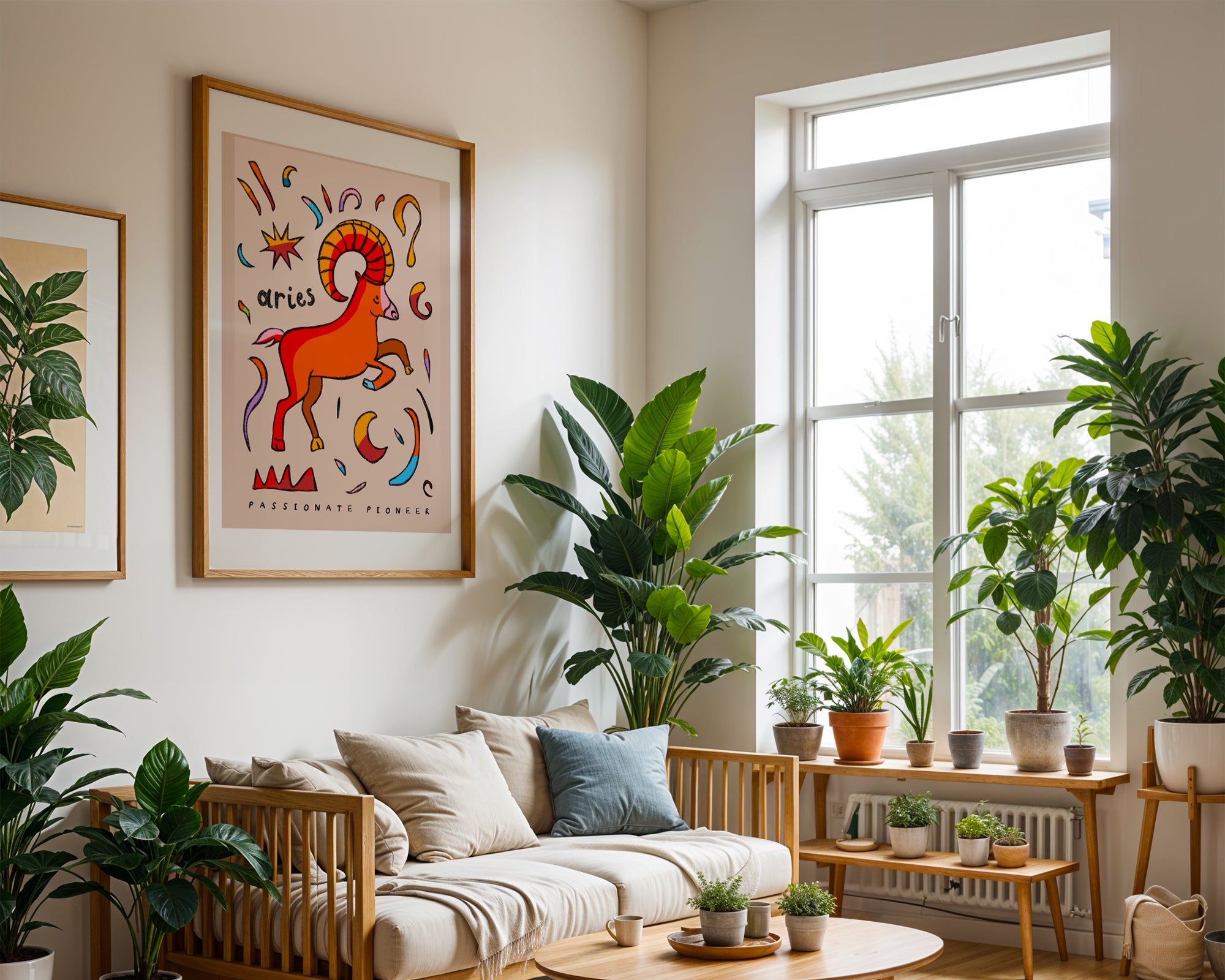 aries wall art, zodiac decor, aries print