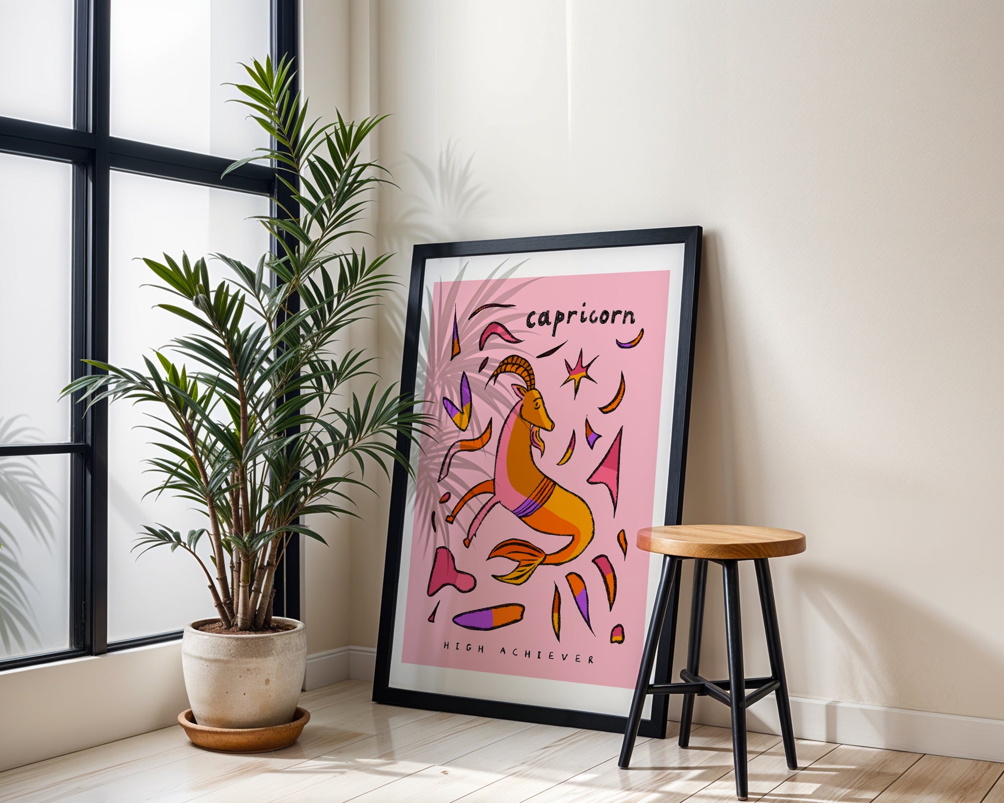 capricorn zodiac art print