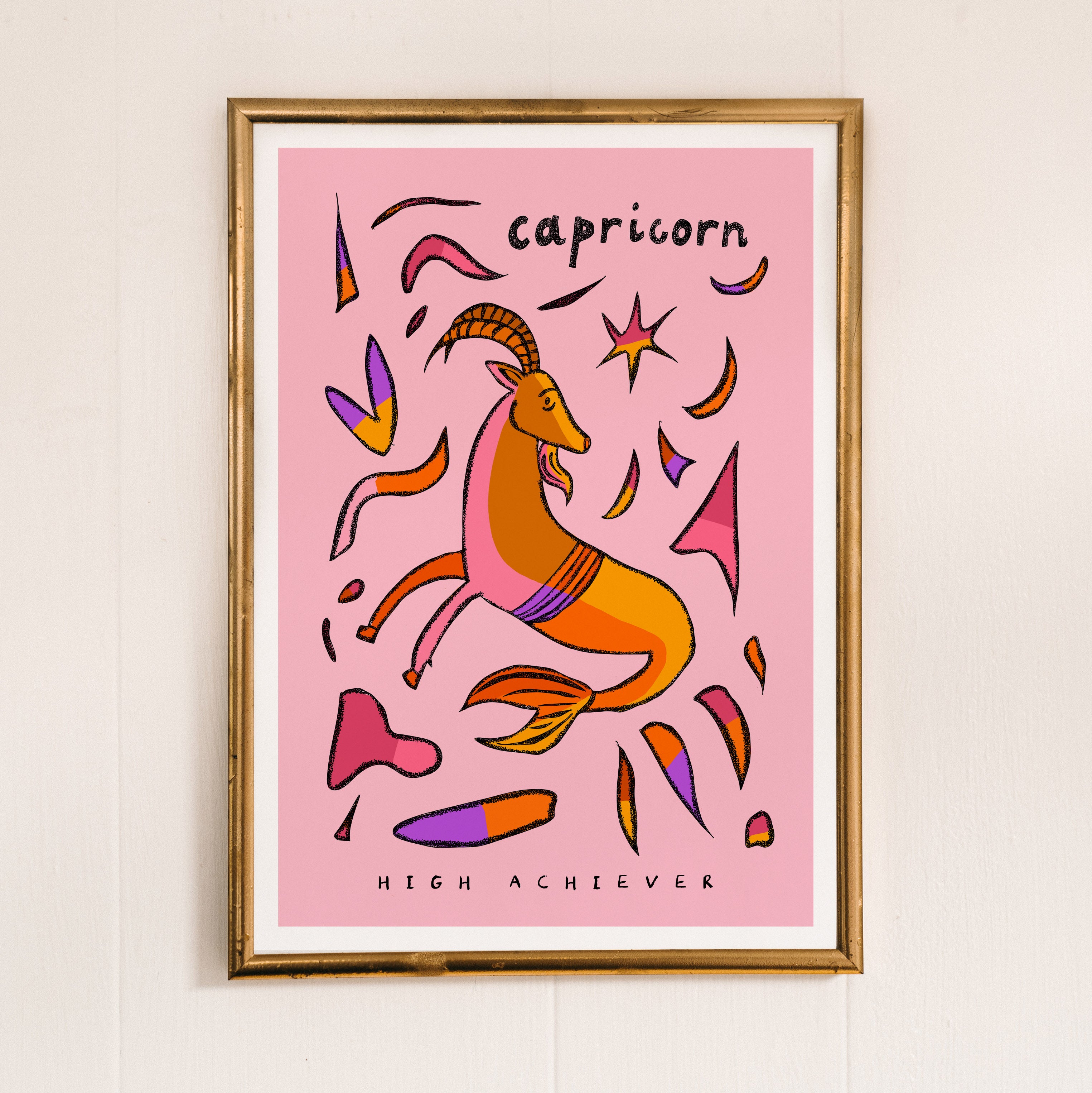 capricorn zodiac art print