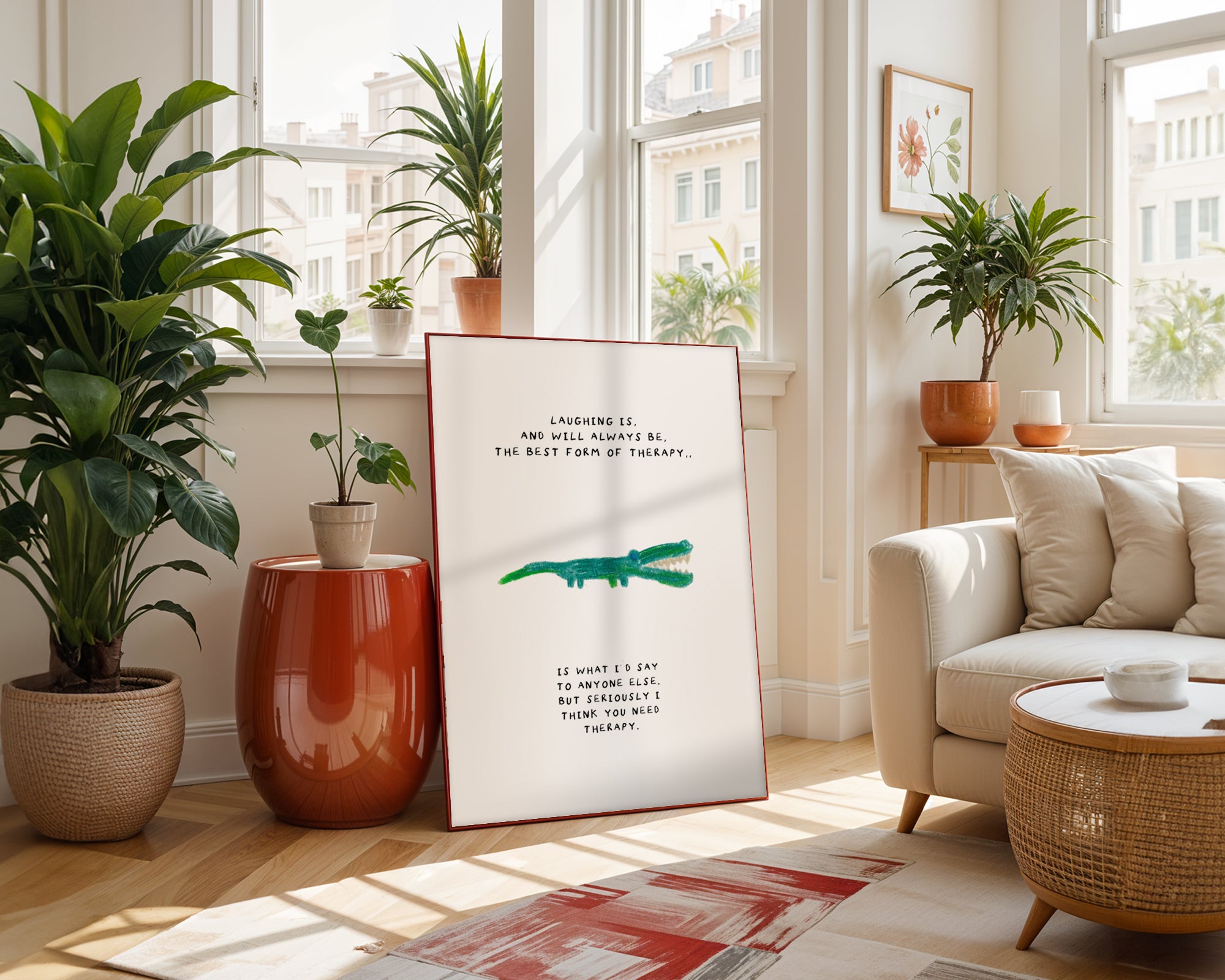 funny therapy art print