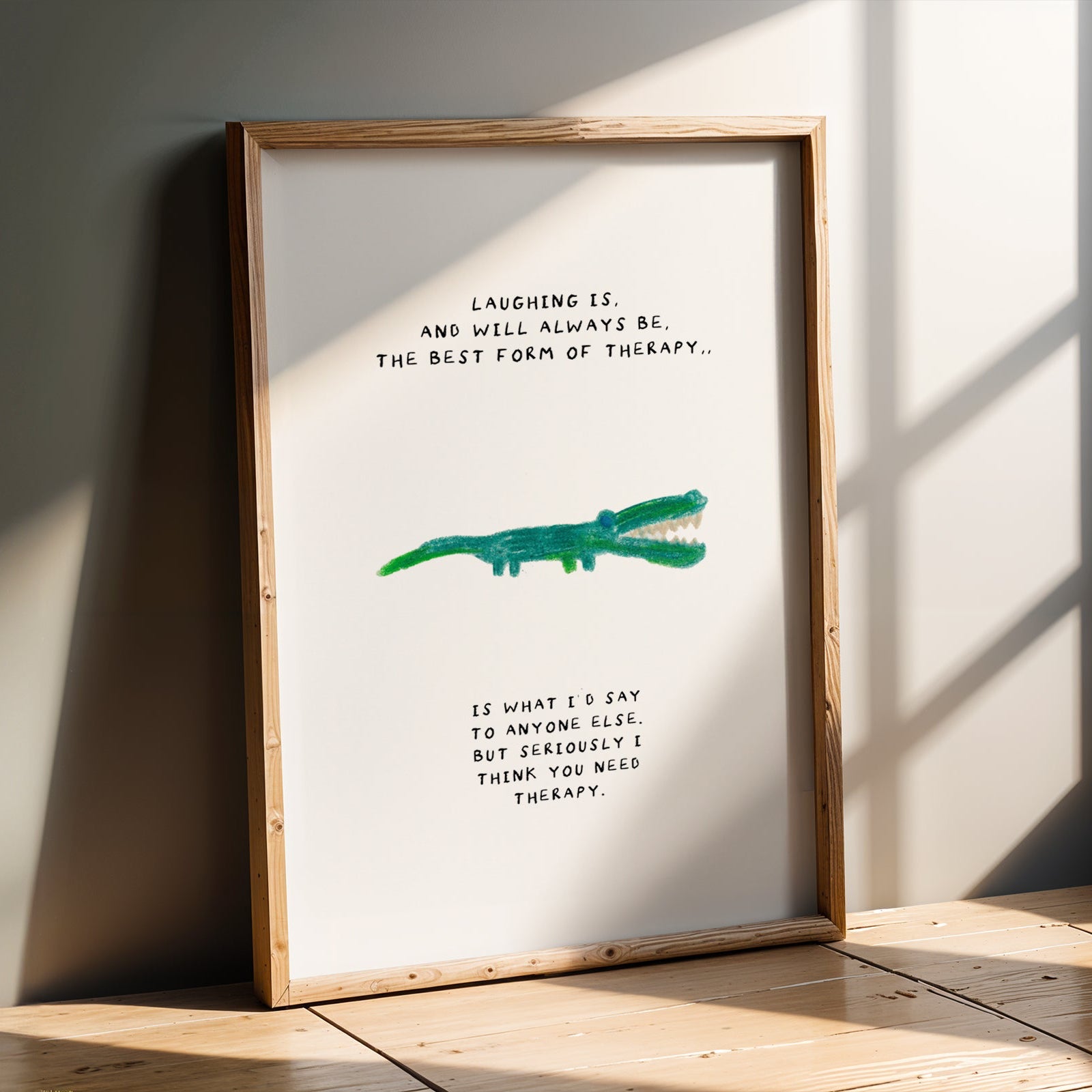 funny therapy art print
