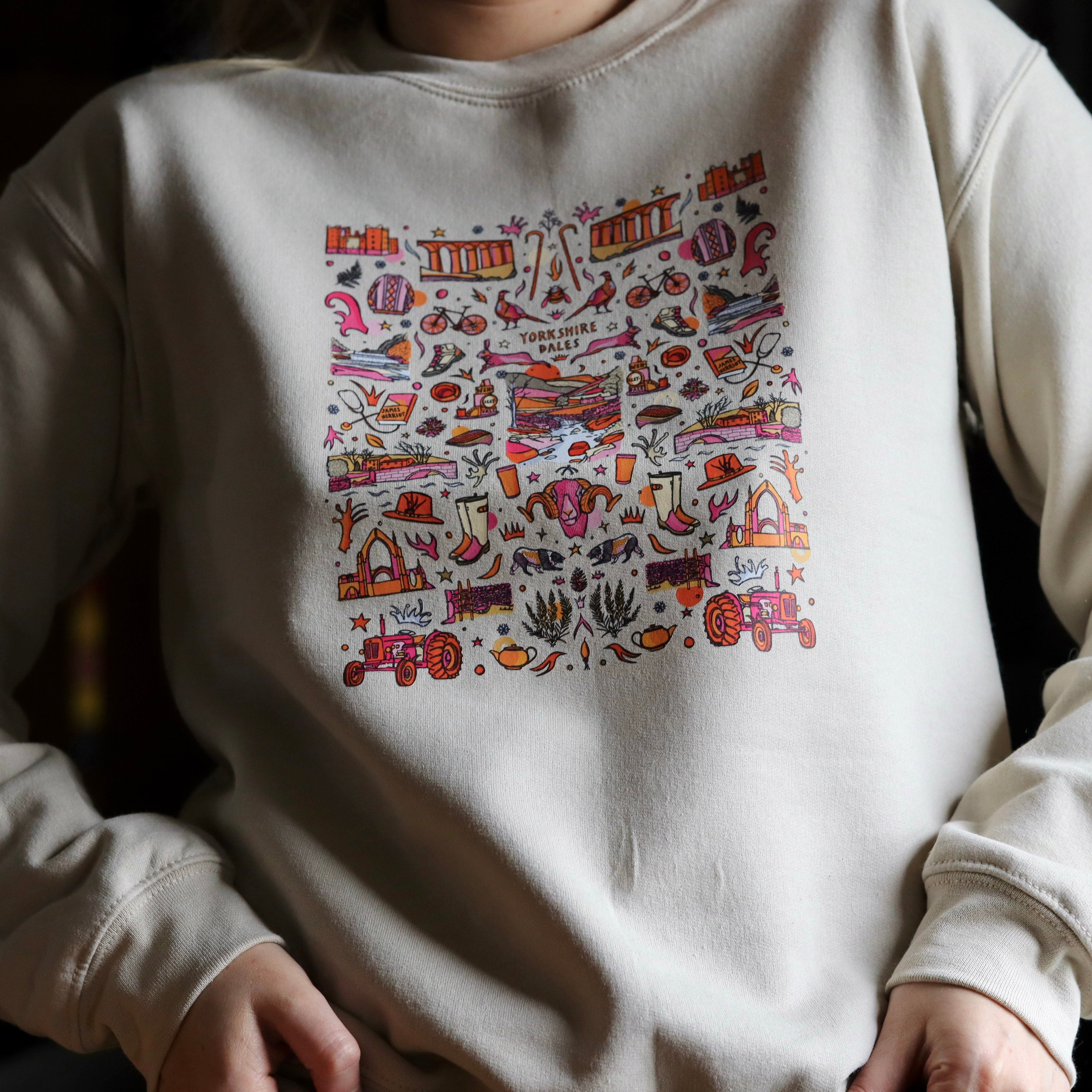 yorkshire dales jumper, walking jumper, young farmer jumper, sheep jumper, tractor jumper