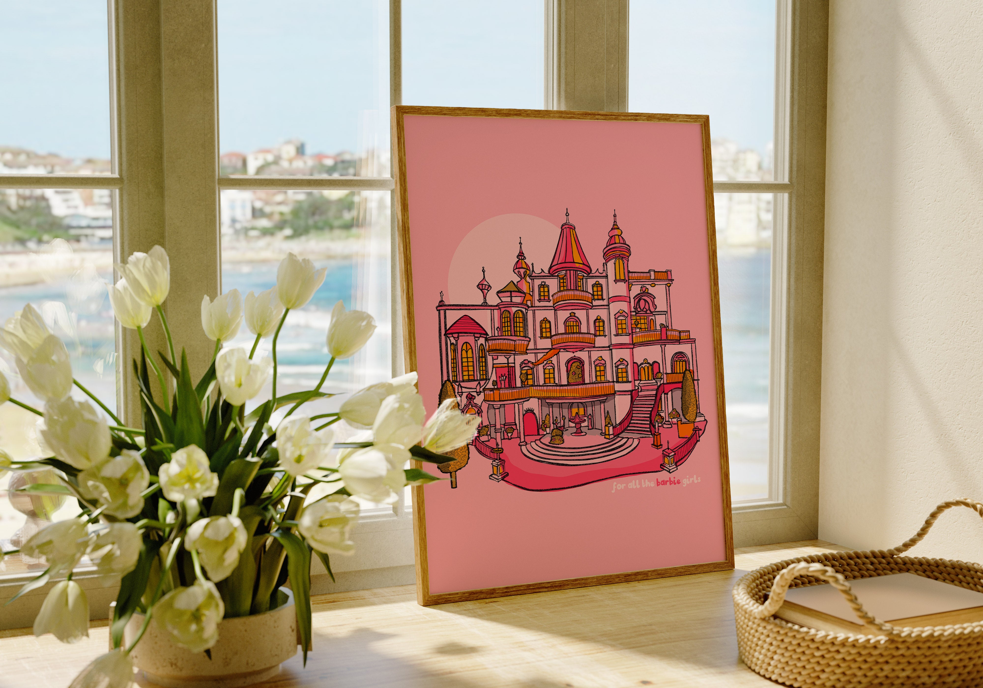 barbie dreamhouse print