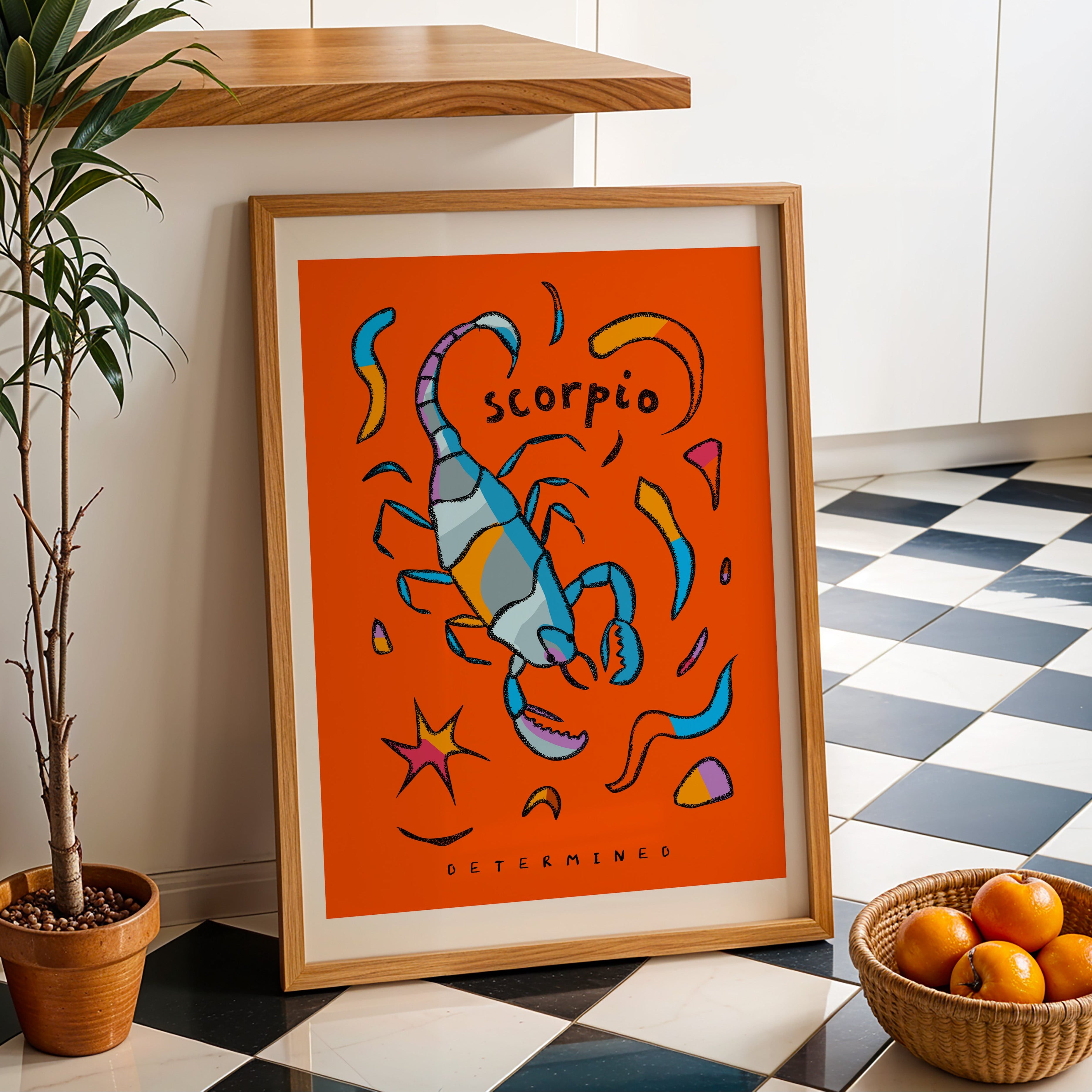 scorpio zodiac art print