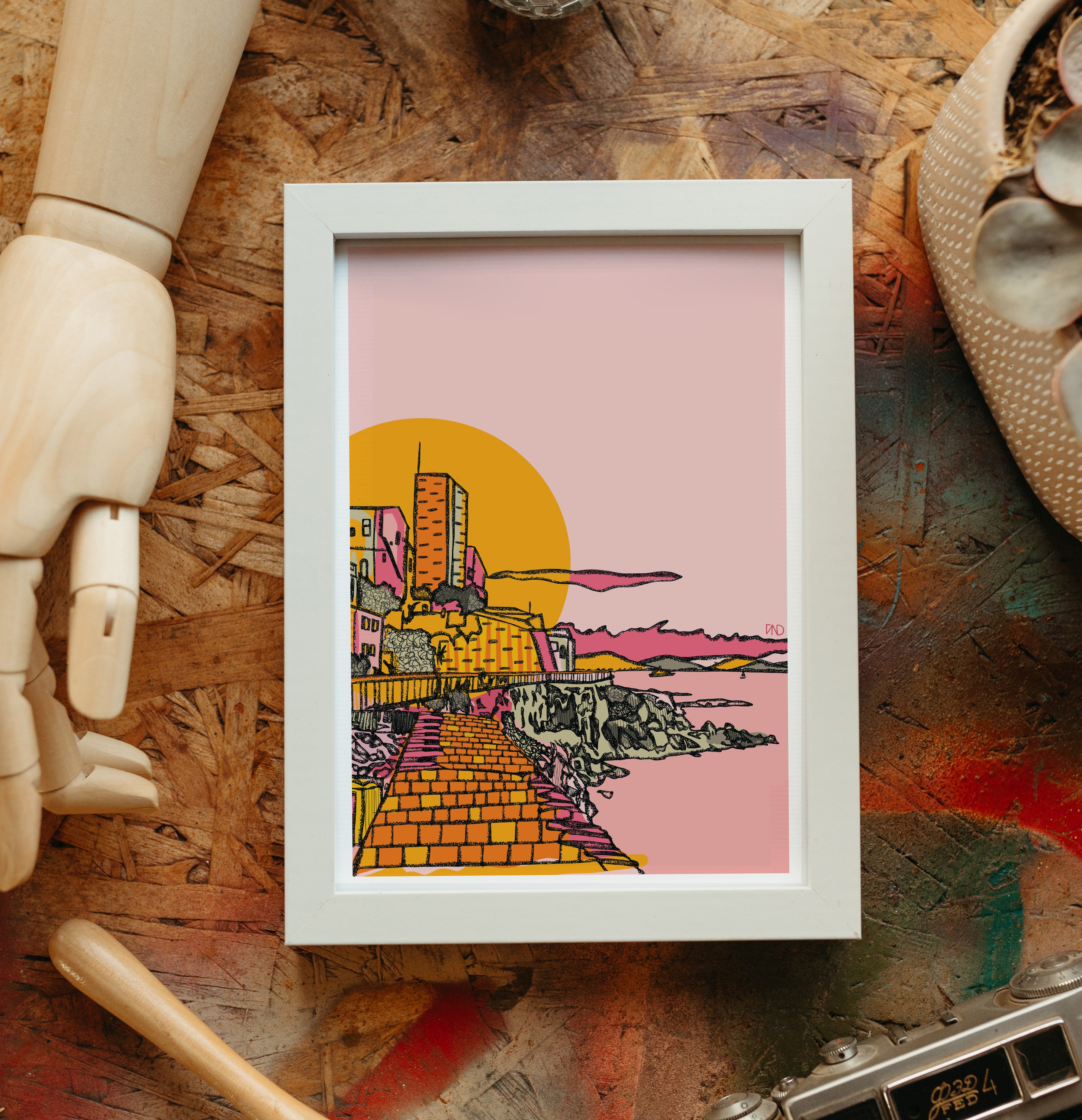 antibes art, colourful wall art