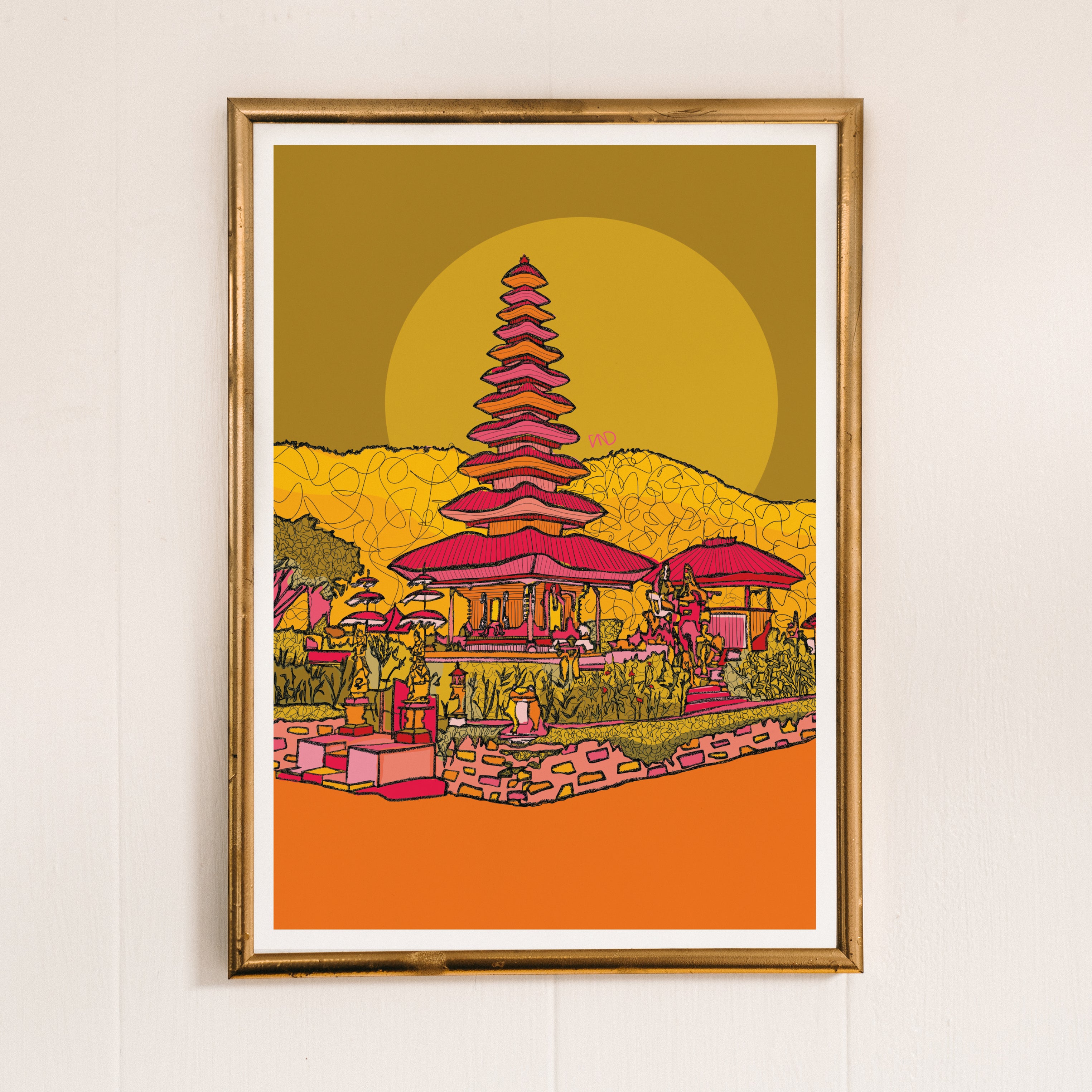 bali art, colourful wall art