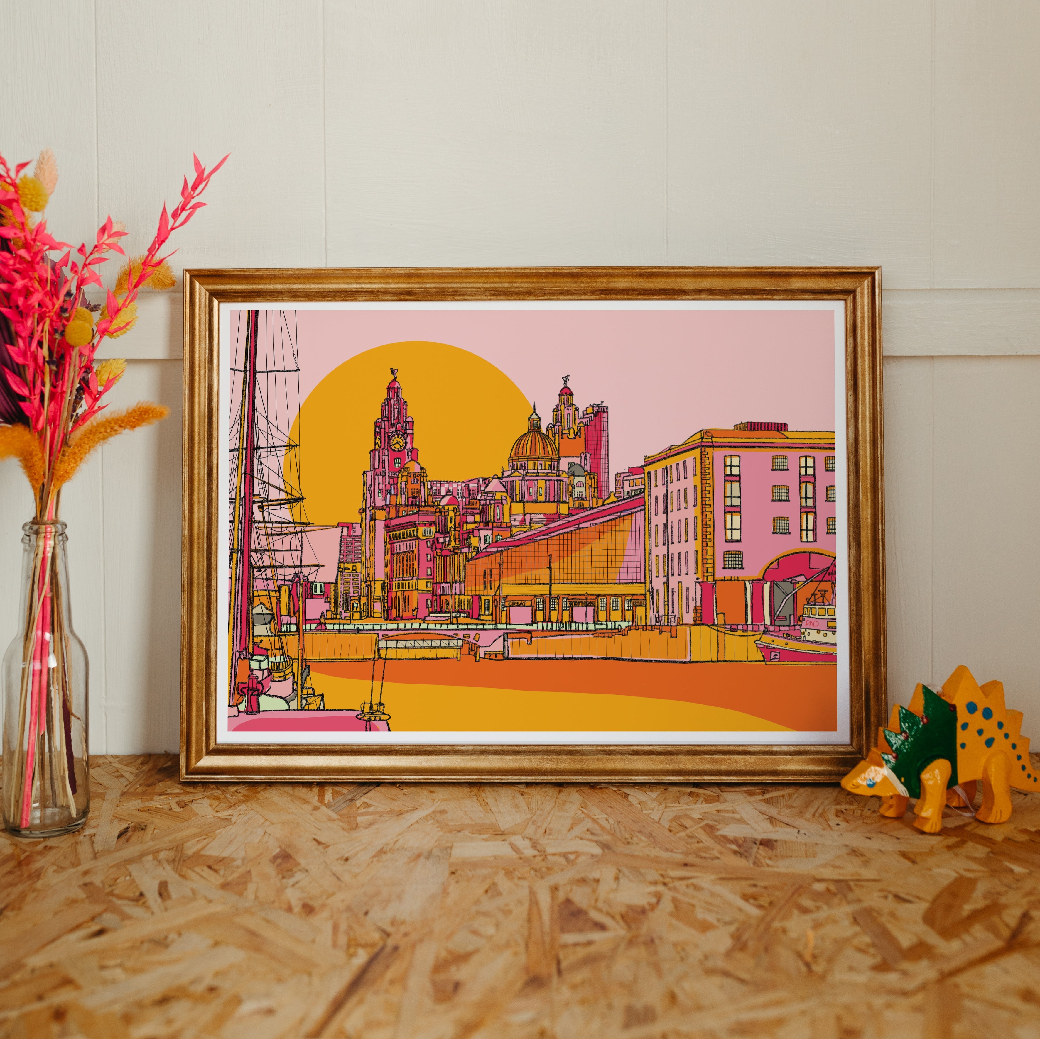 Liverpool docks art print