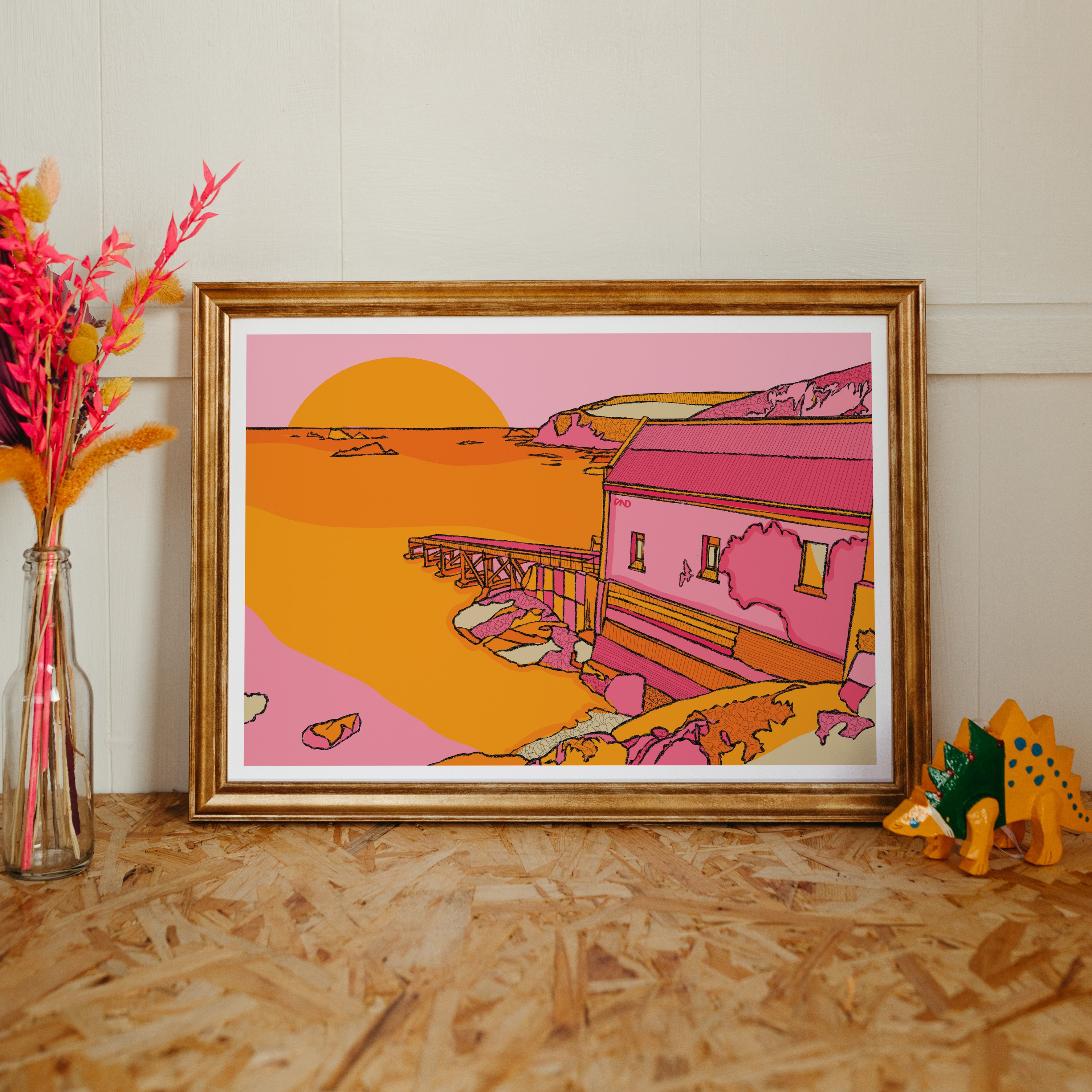 Lizard point cornwall art print
