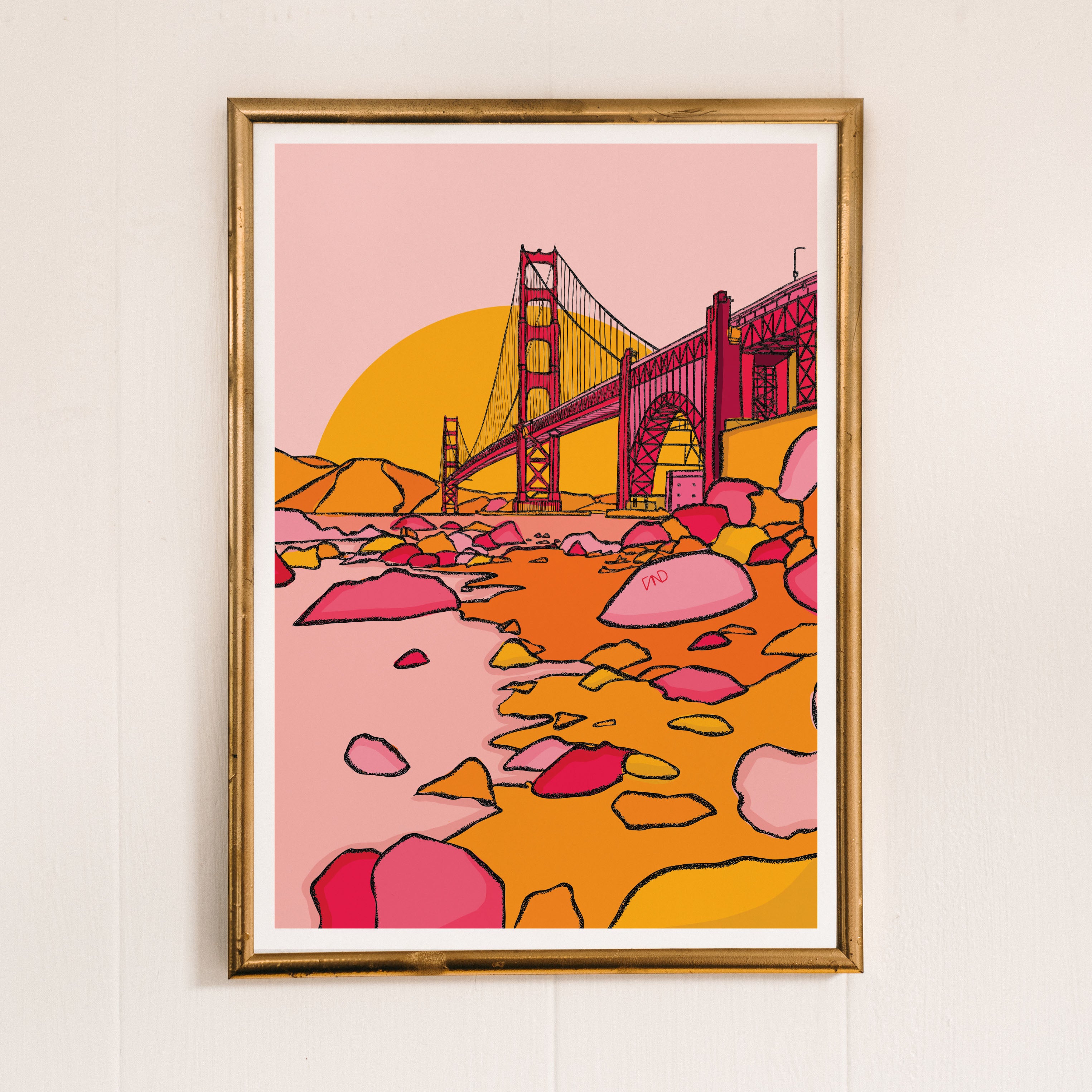 golden gate bridge art print