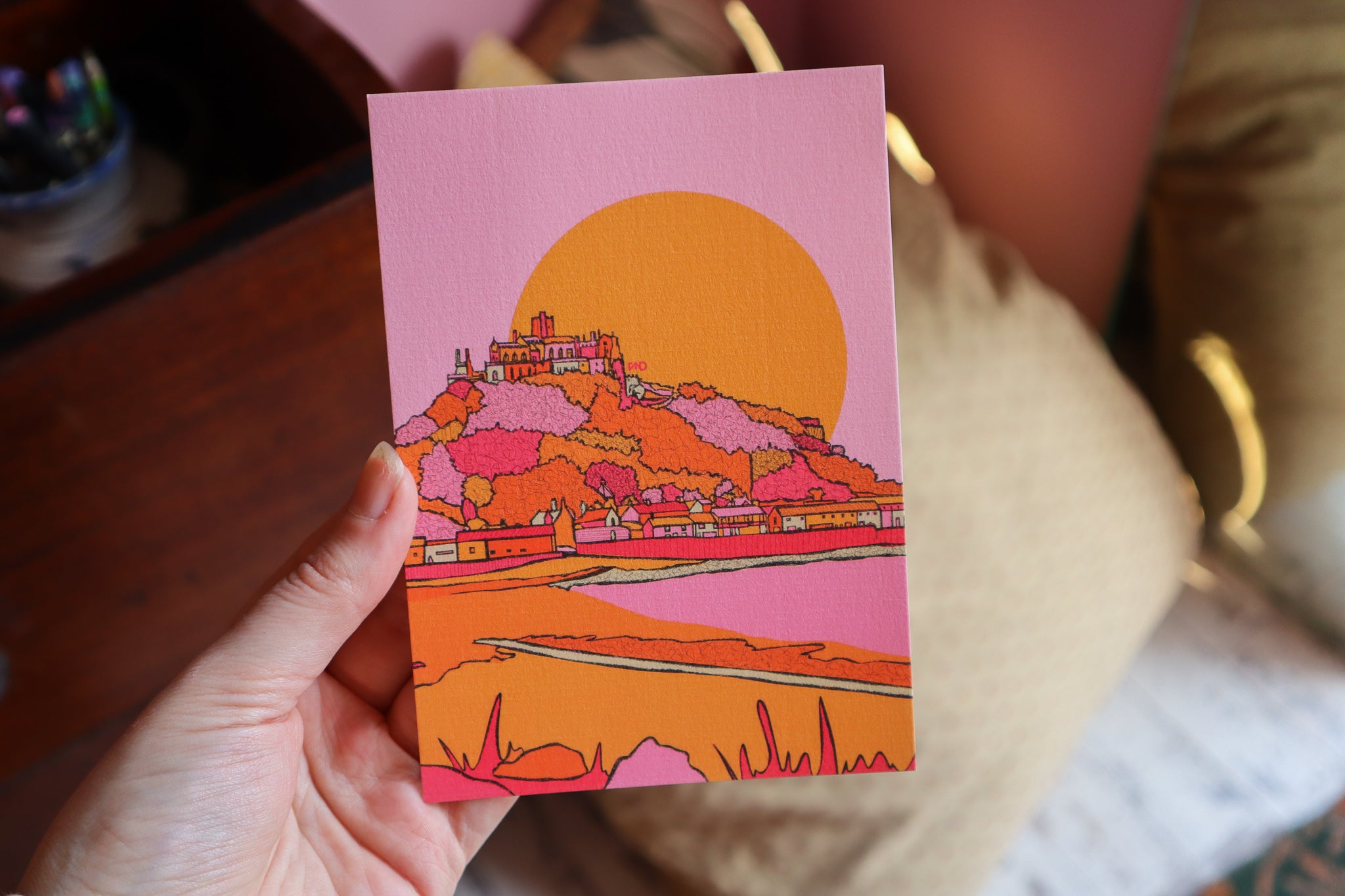 st michaels mount cornwall postcard