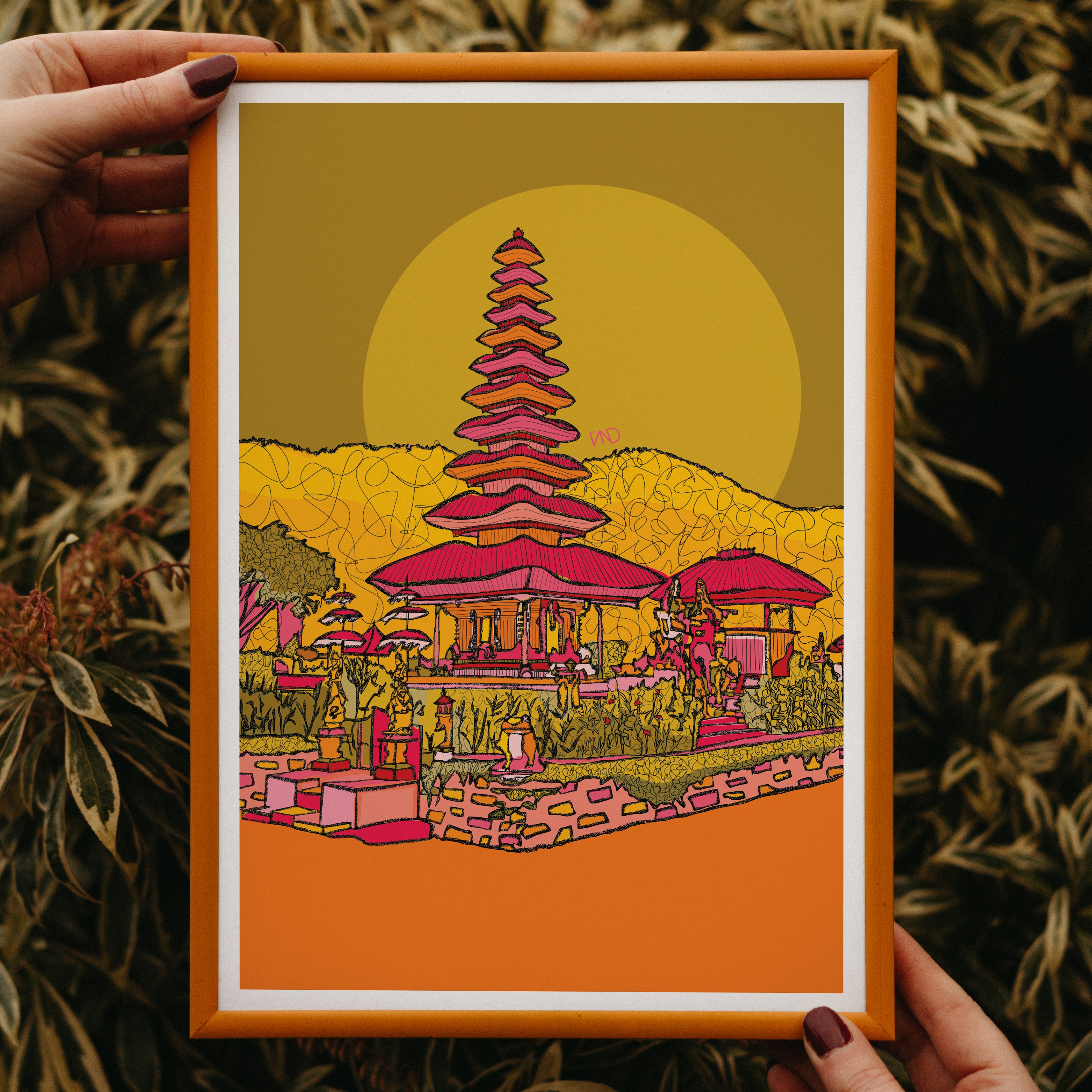 bali art, colourful wall art