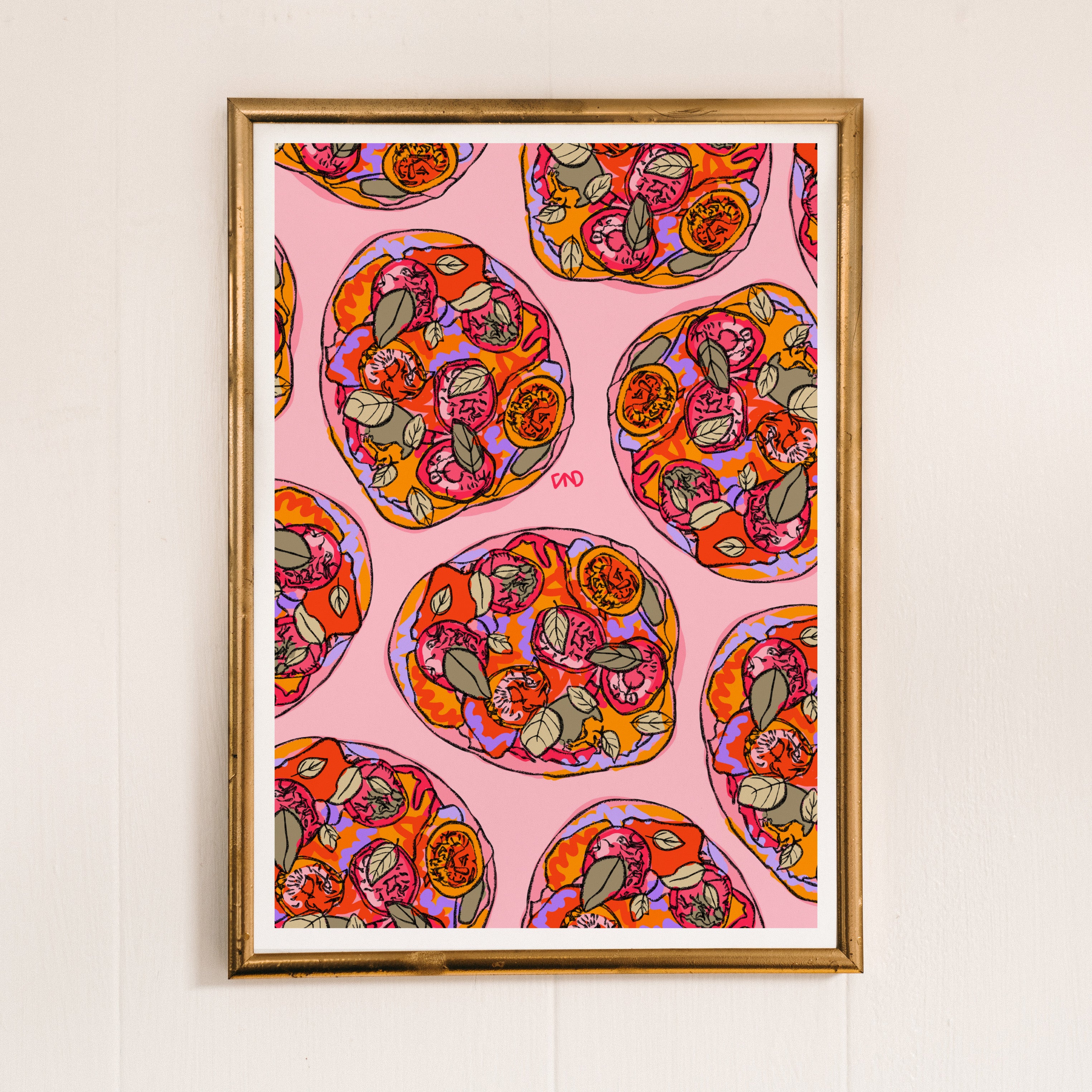 pizza art print