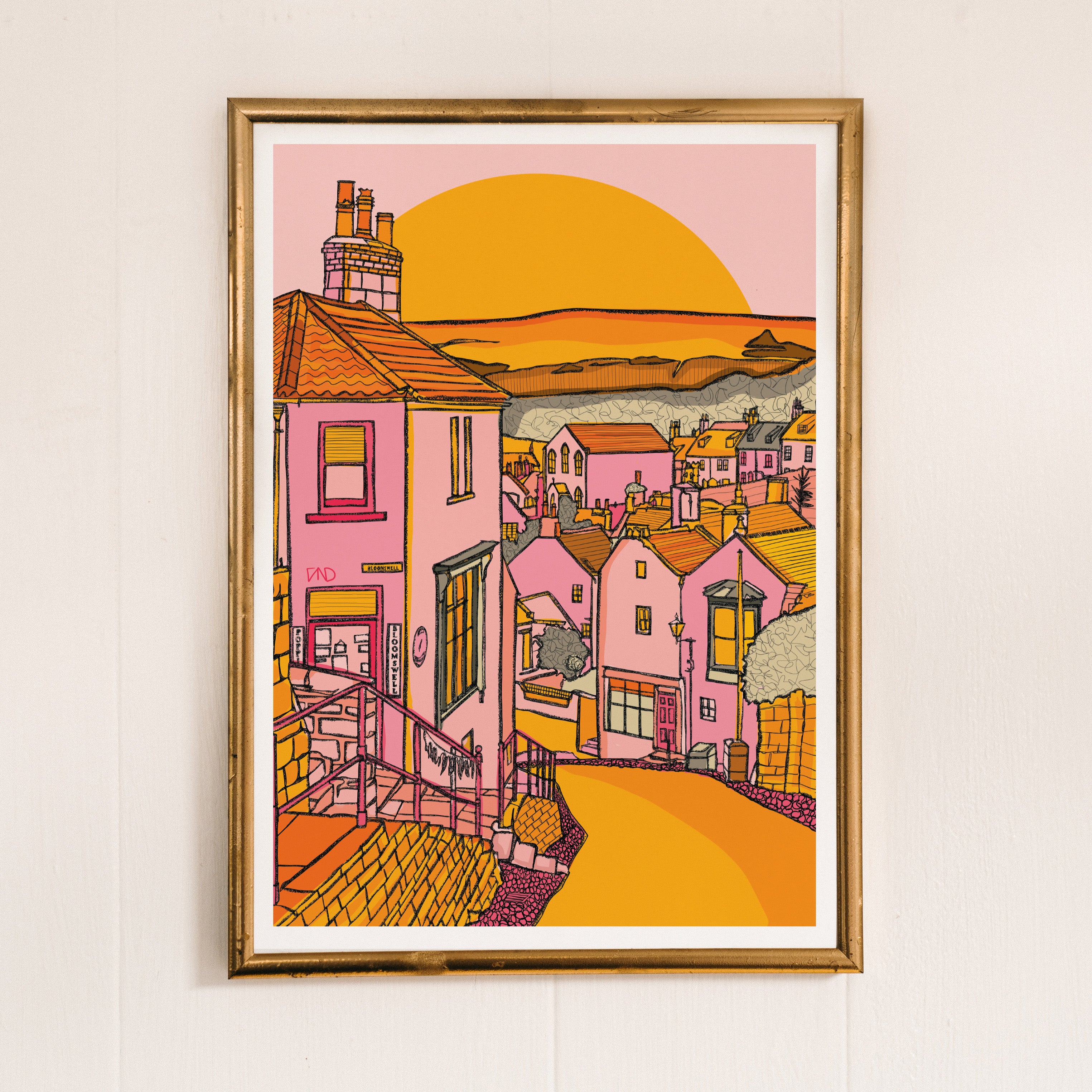 Robin hoods bay art print