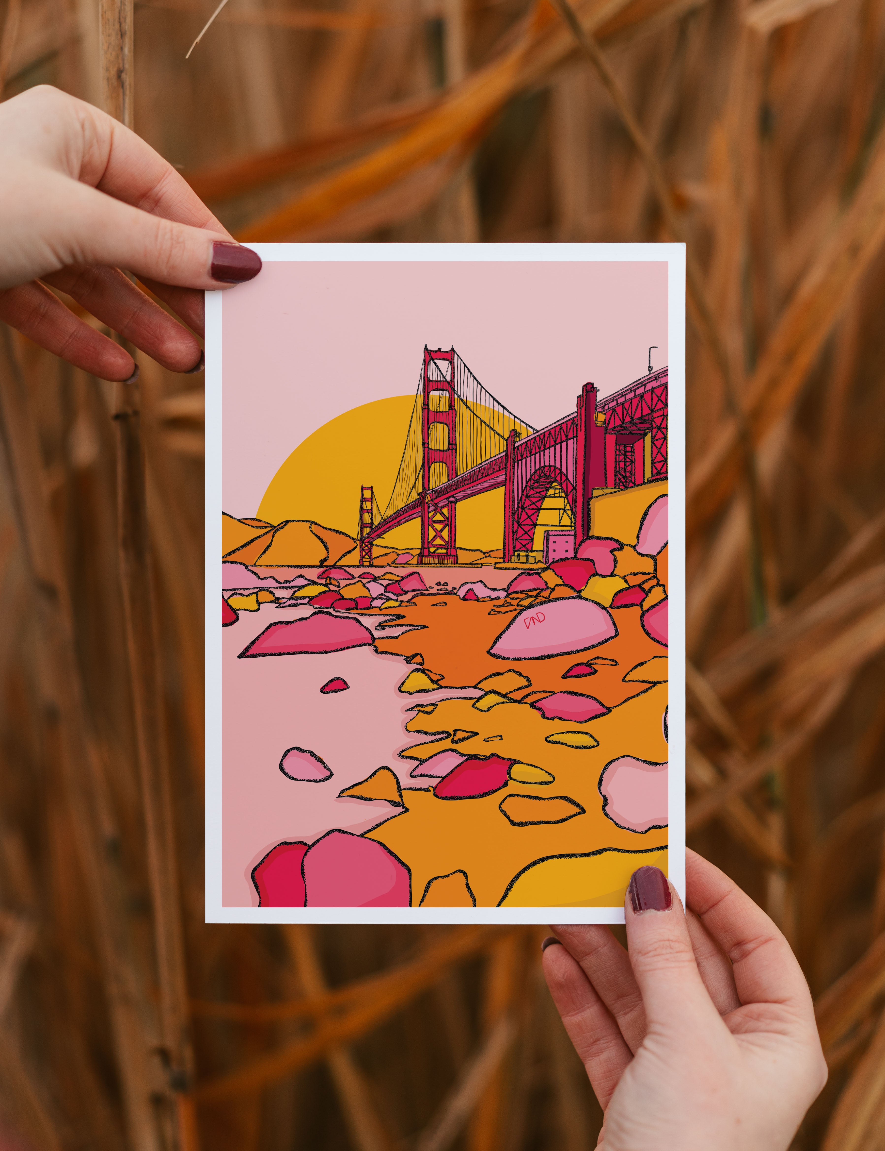 golden gate bridge art print