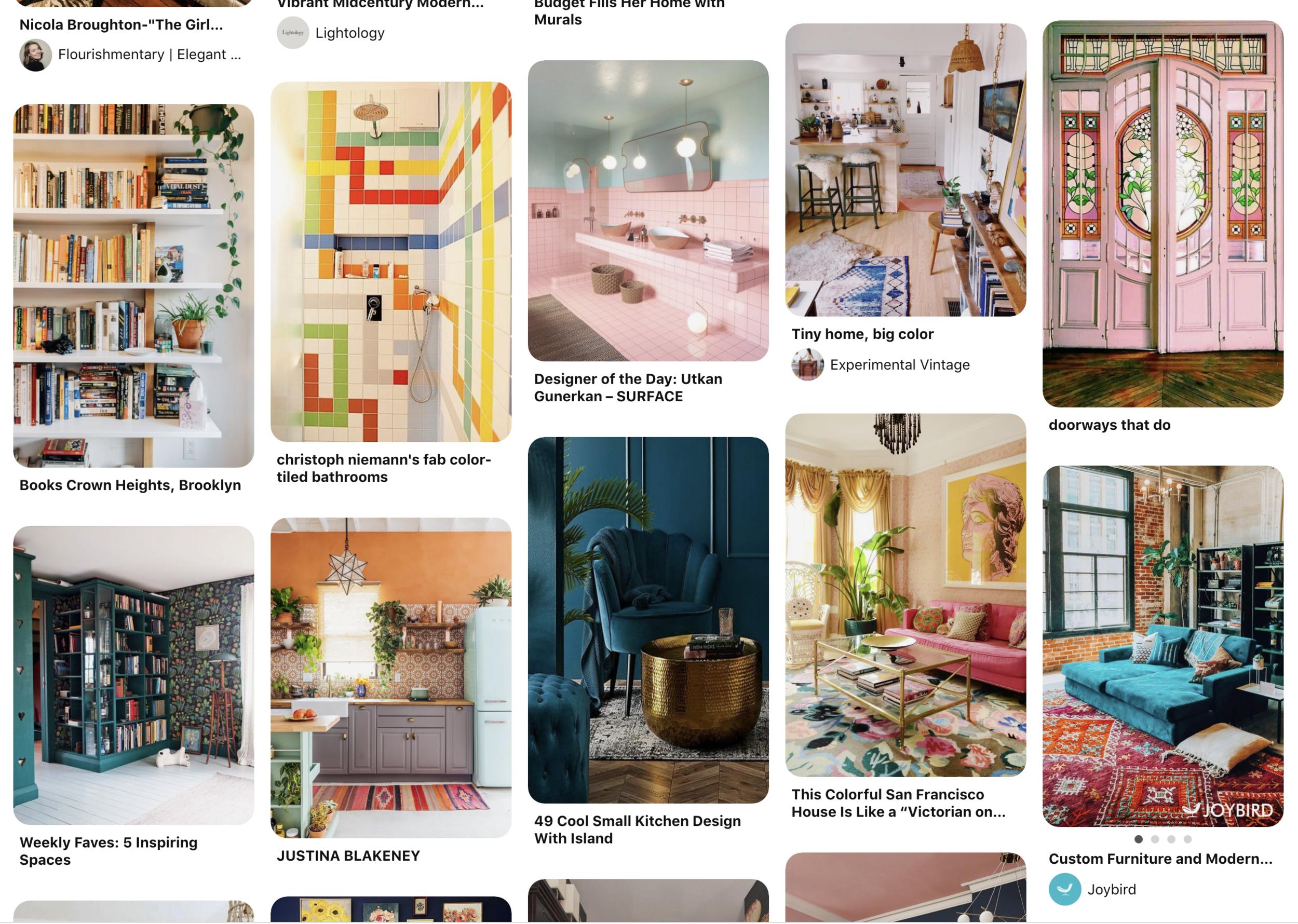 My favourite Pinterest boards for colourful home inspiration.