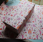 christmas wrapping paper, oliver bonas, freya niamh design, gingerbread gift wrap
