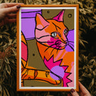 bright decor, cat prints, cat art, gift for cat lover
