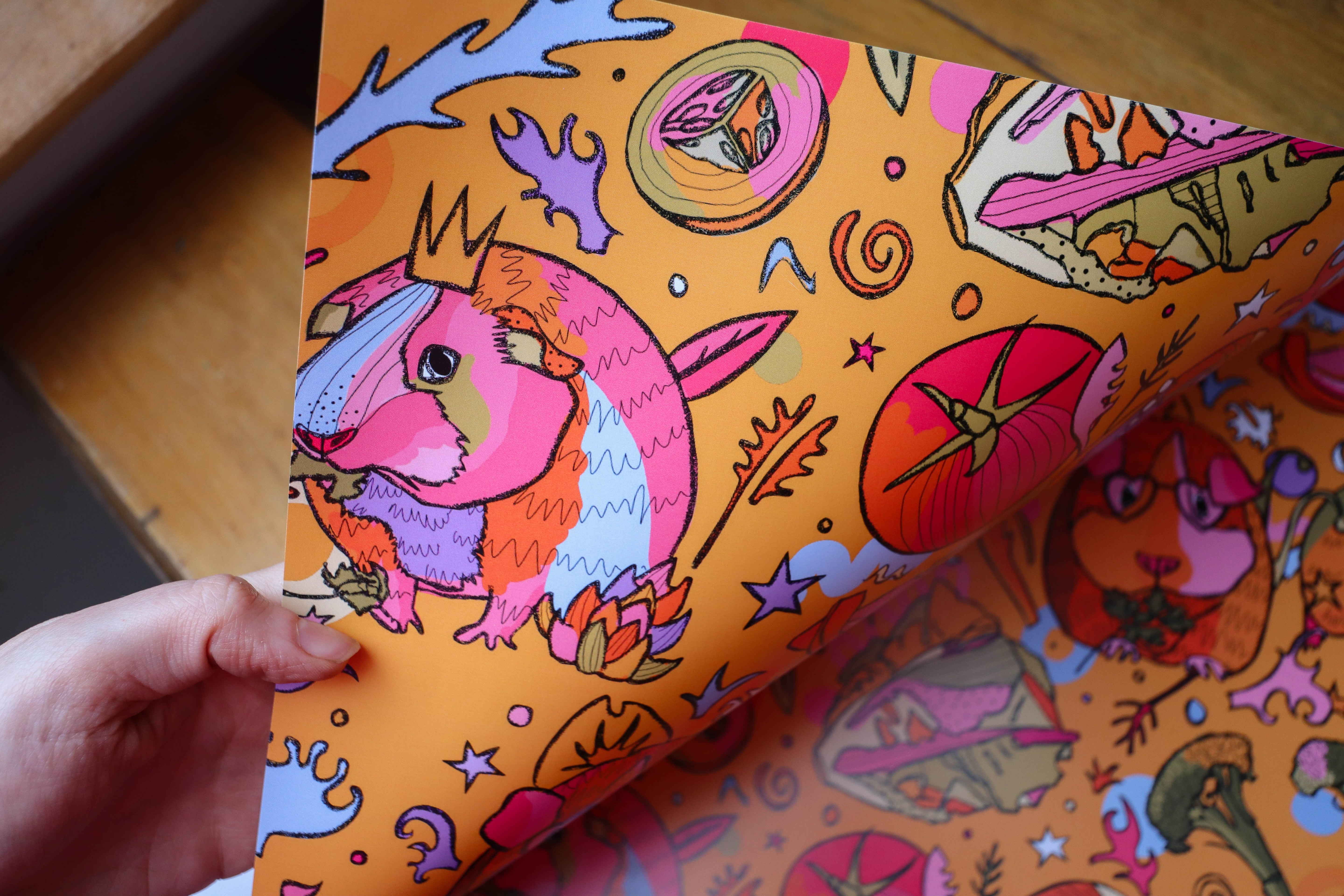 guinea pig wrapping paper