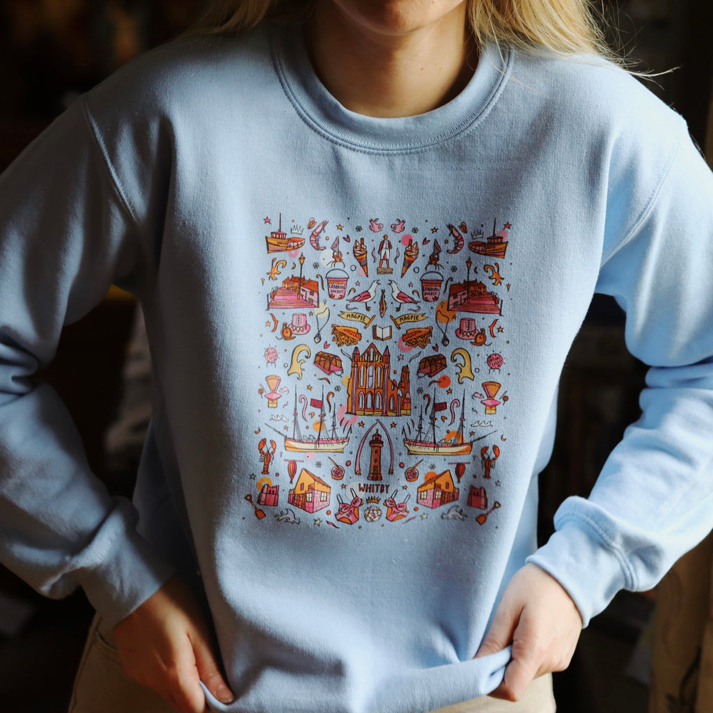 whitby blue jumper