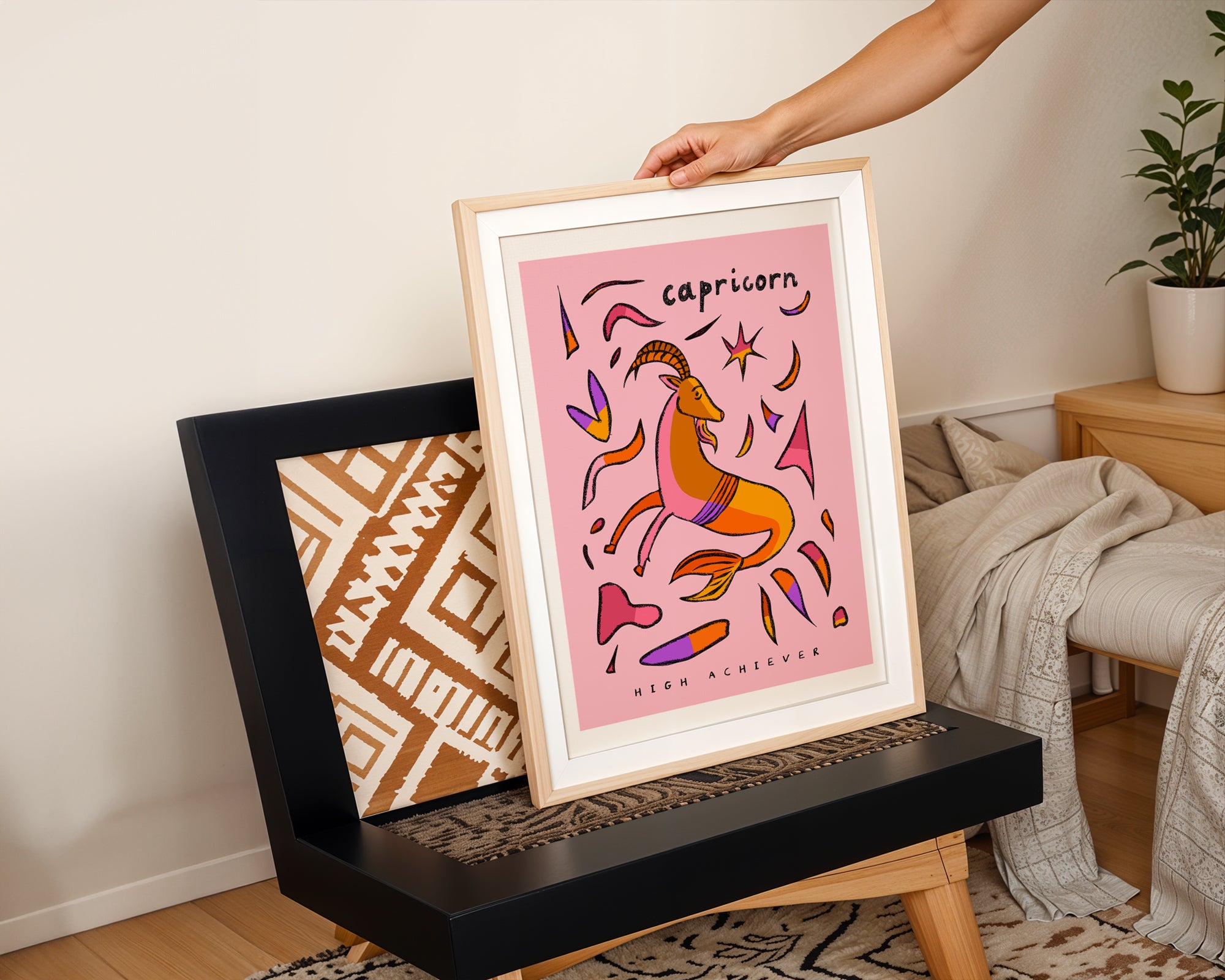 capricorn zodiac art print