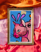 bright decor, cat prints, cat art, gift for cat lover