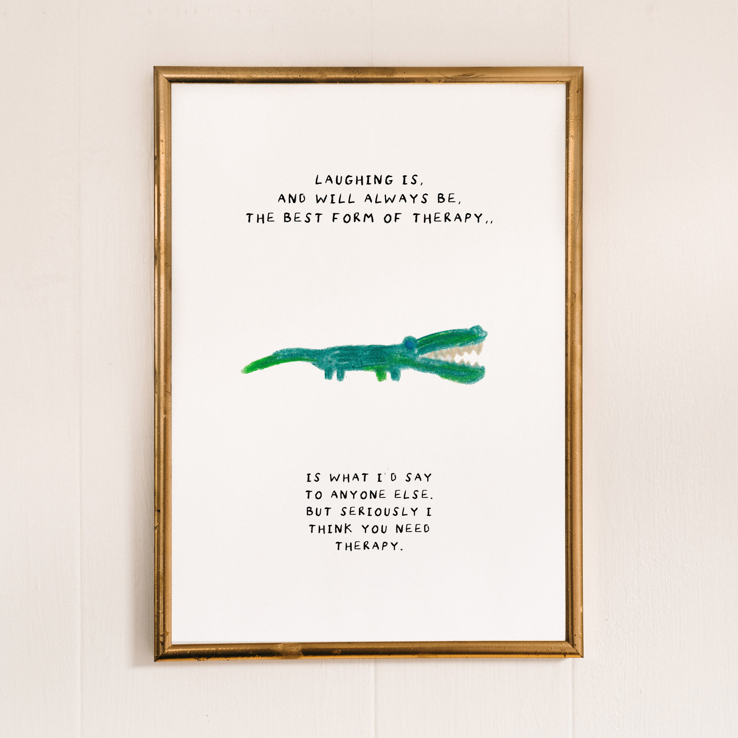 funny therapy art print
