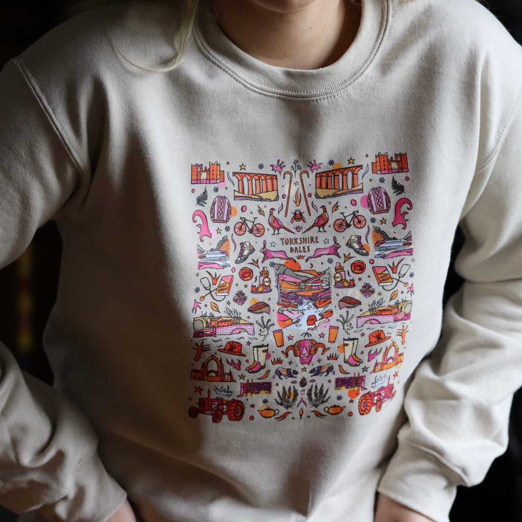 yorkshire dales jumper, walking jumper, young farmer jumper, sheep jumper, tractor jumper