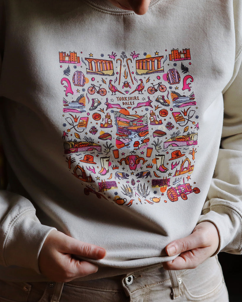 yorkshire dales jumper, walking jumper, young farmer jumper, sheep jumper, tractor jumper