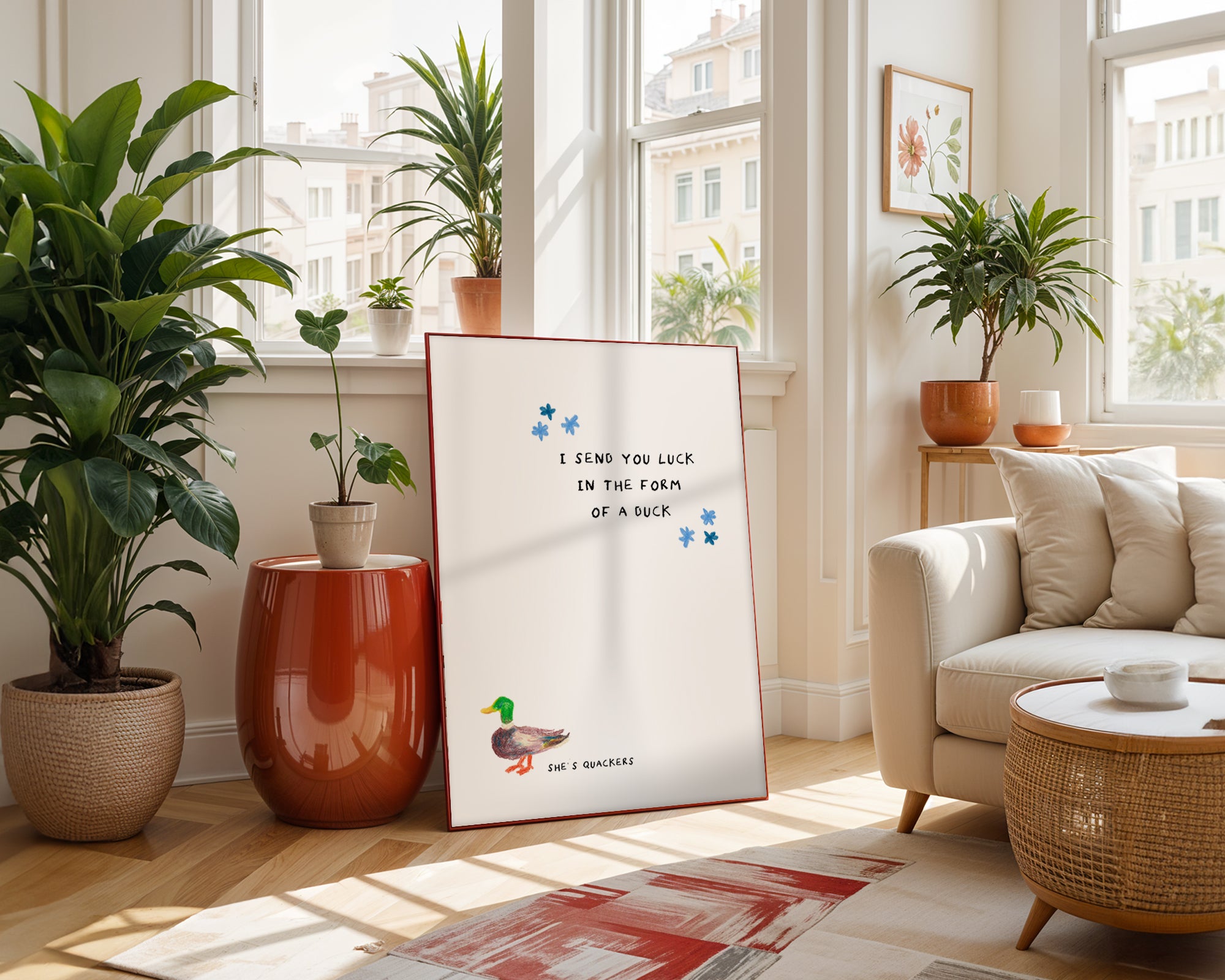 Good Luck Duck Art Print