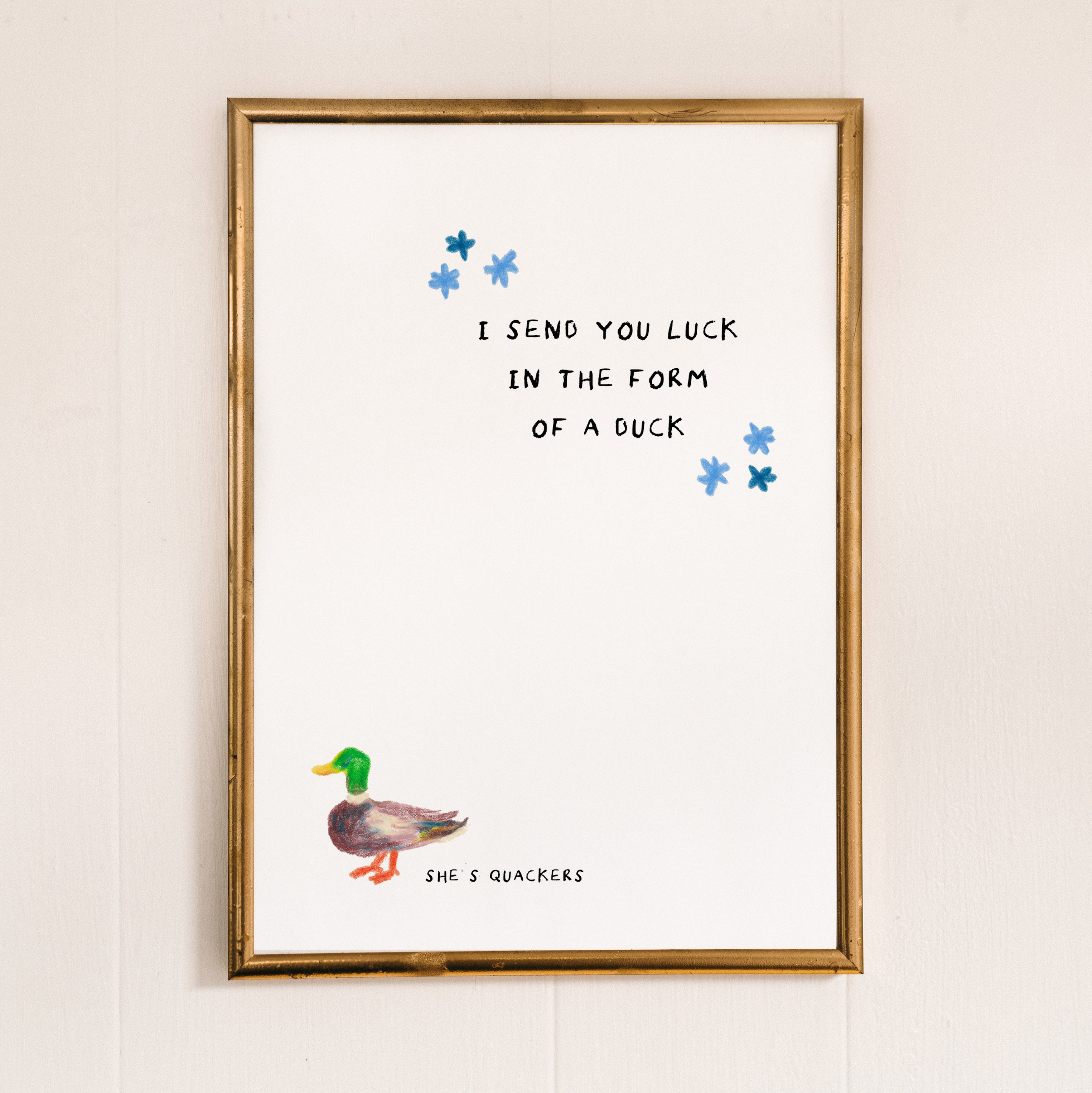 Good Luck Duck Art Print