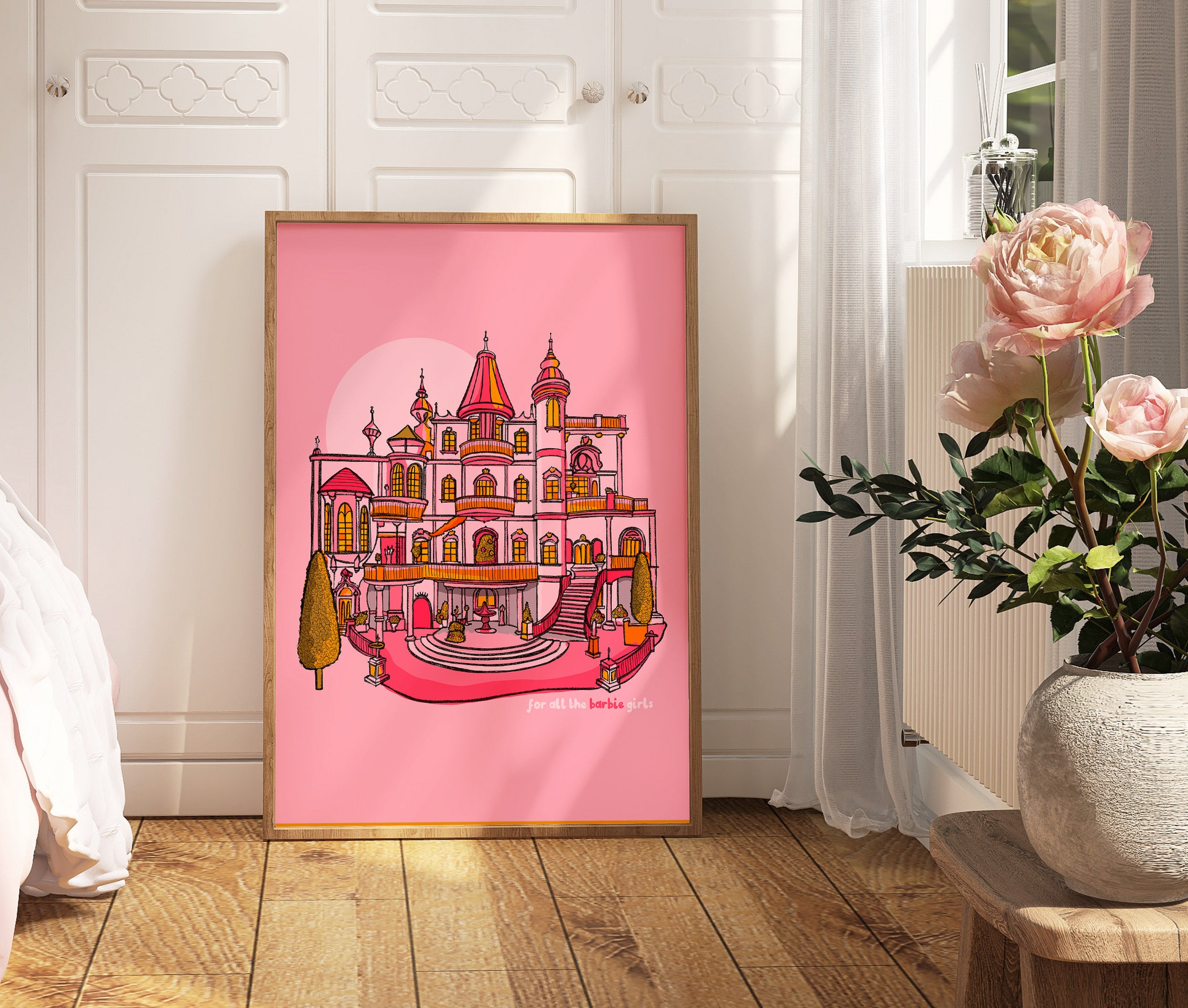 barbie dreamhouse print