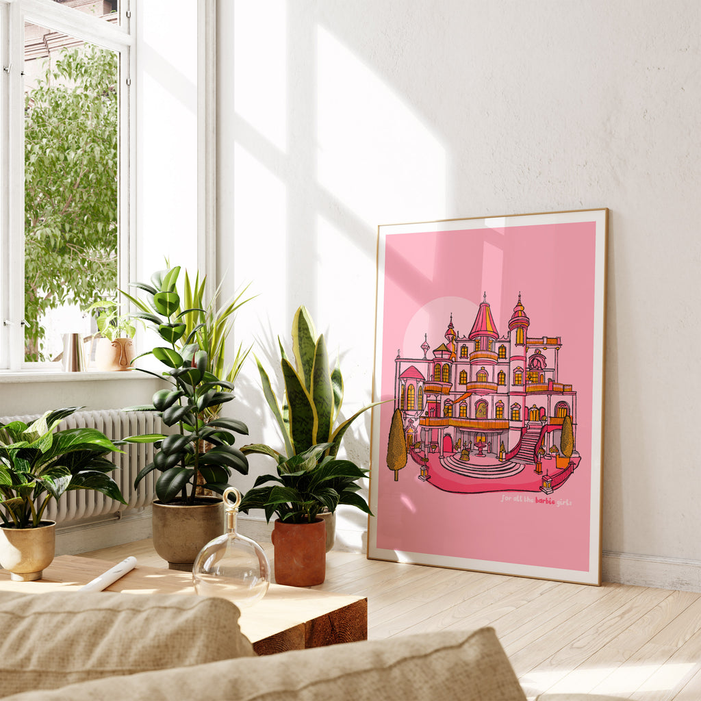 barbie dreamhouse print