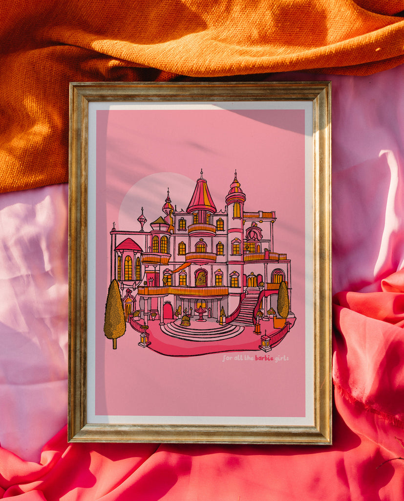 barbie dreamhouse print