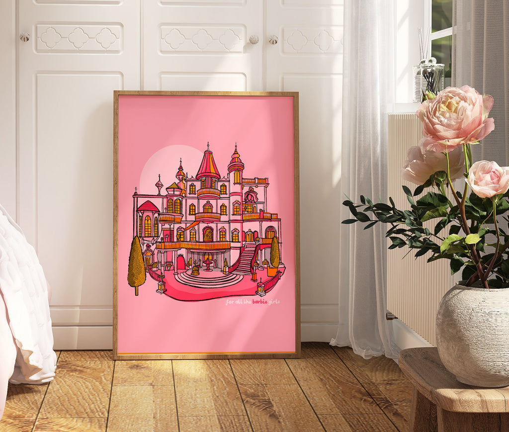 barbie dreamhouse print