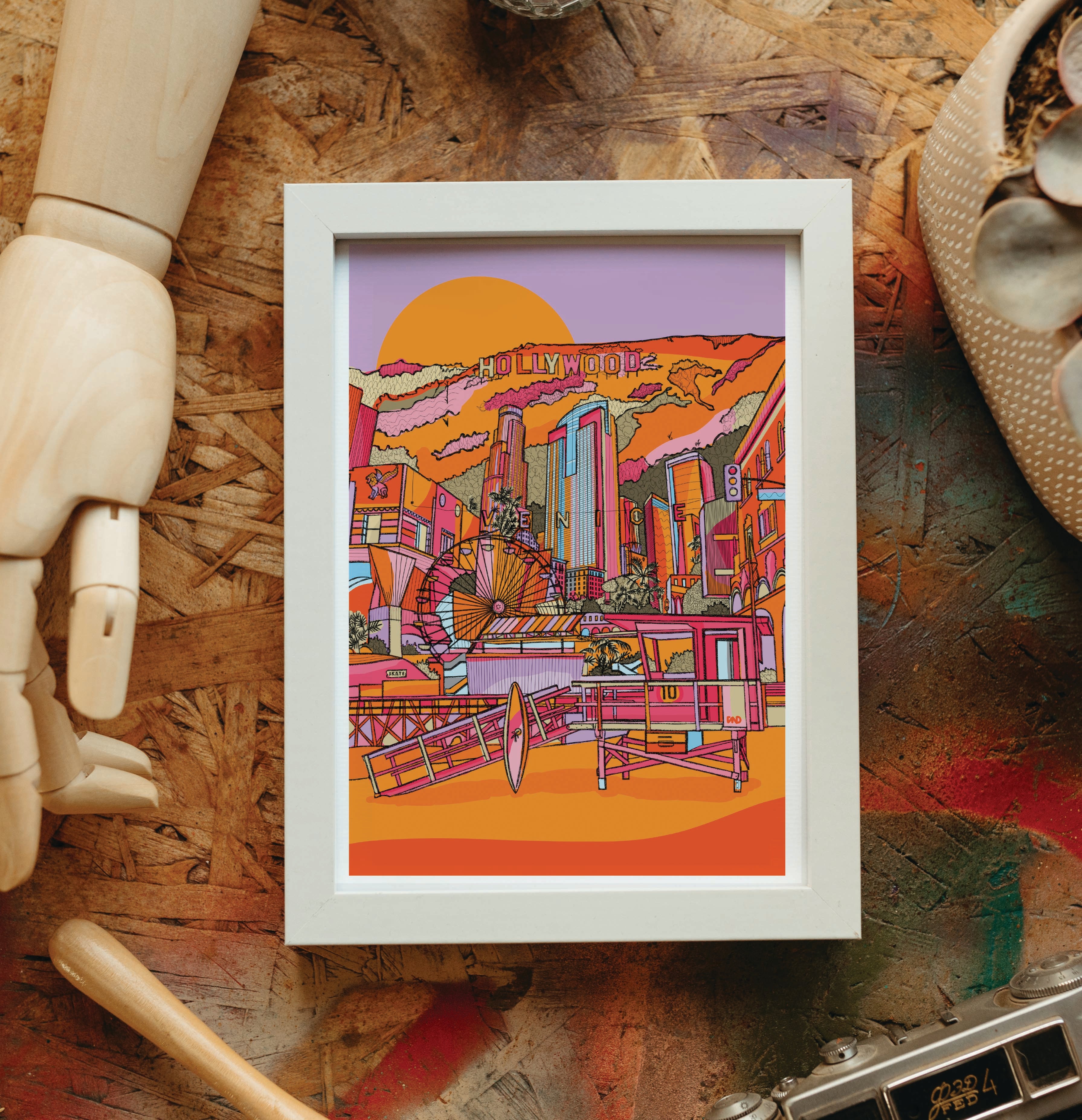 los angeles art print
