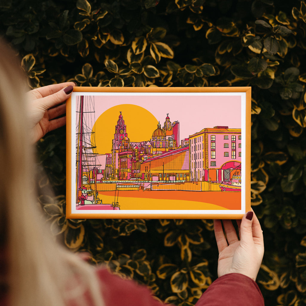 Liverpool docks art print