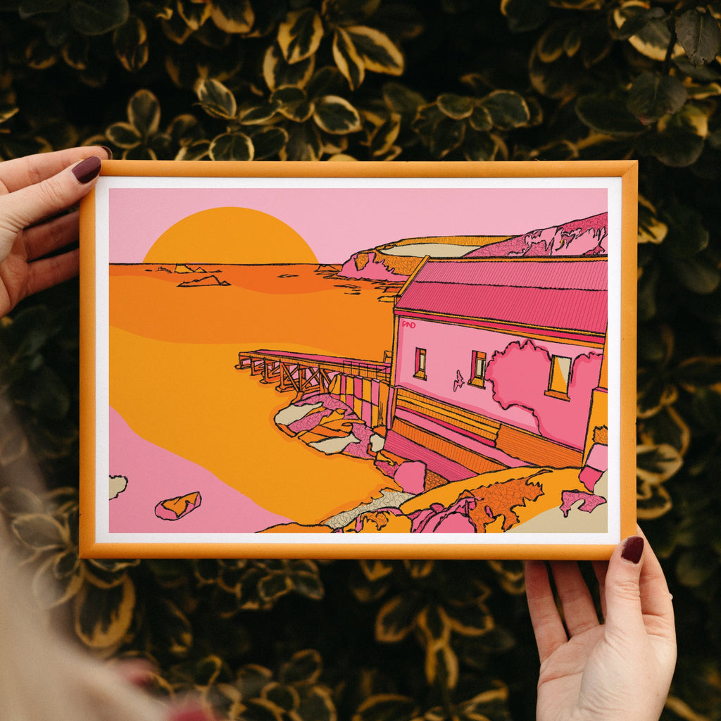 Lizard point cornwall art print