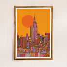 yellow new york art print