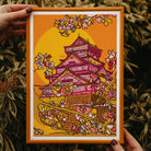osaka castle art print