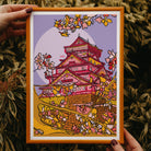 osaka castle art print