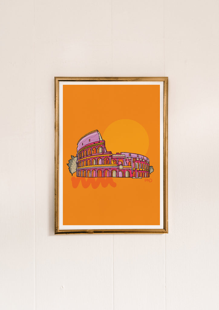 roman colosseum art print