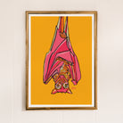 colourful wall art, bat art