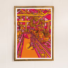 Colourful living room wall art