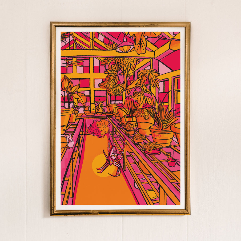 Colourful living room wall art