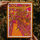 colourful living room wall art