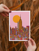 pink new york art print