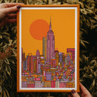 yellow new york art print