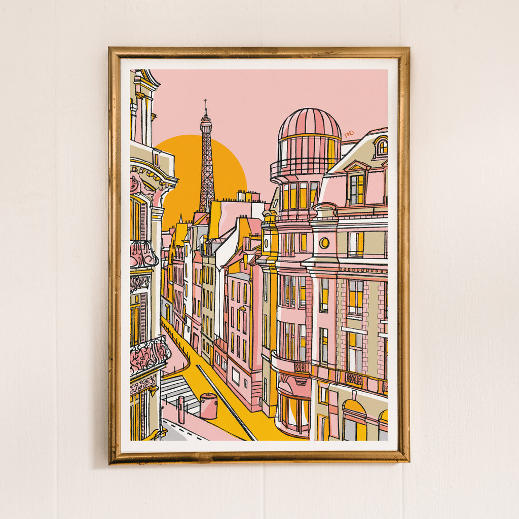 pastel paris art print